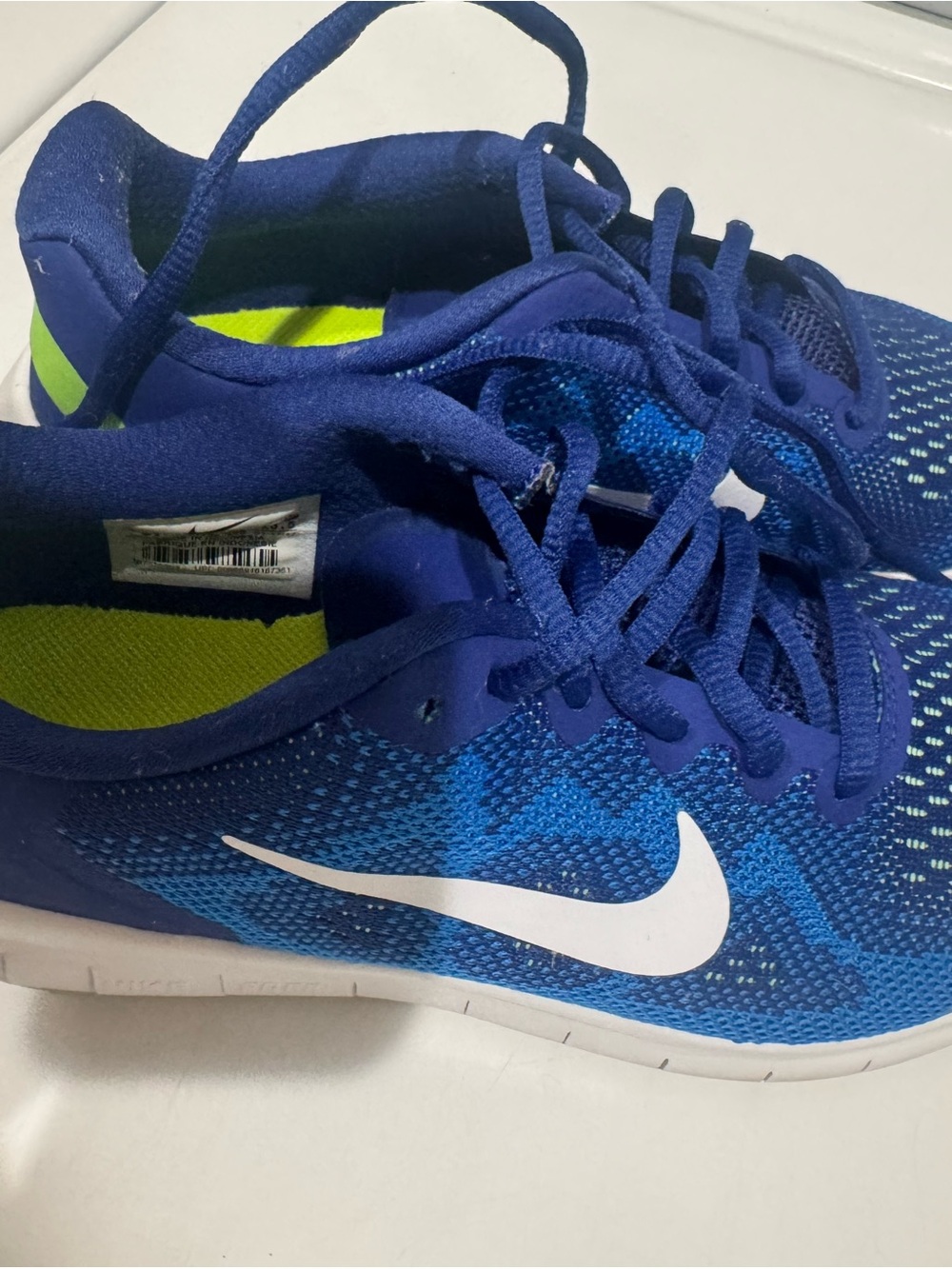 Nike Kids Blue Mesh Sneakers with White Swoosh